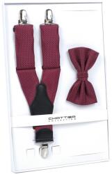 Nadrágtartó csokornyakkendővel Chattier bordó