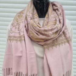  Női sál arany színű mintáva 67 cm x 180 cm Pink
