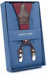  Nadrágtartó Hózentróger Chattier bordó pöttyös