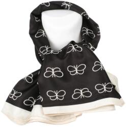  Átmeneti kendő pillangókkal, Versoli 90 x 90, fekete