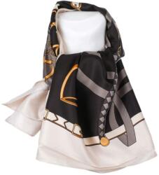  Átmeneti kendő fekete drapp minta, Versoli 90 x 90