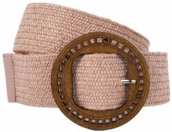  Női rugalmas öv fa csattal, rózsaszín