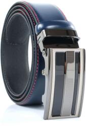  Bőr öv férfi automata csat, kék Bremi 854 115 cm