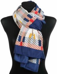  Női sál "Jolban" kék piros minta 90 x 180
