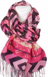  Átmeneti kendő rojtokkal fukszia arany 70 x 185