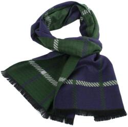  Férfi sál zöld kék mintával, Linta 32 x 180