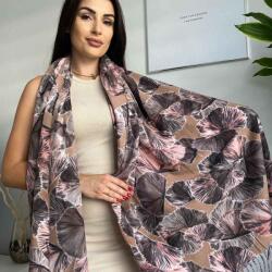  Női sál mintás 50% kasmír Barna