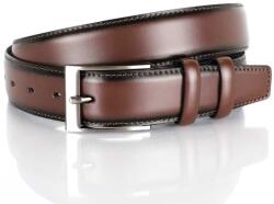  Bremi bőr öv barna, fekete szélek, normál csat 100 cm