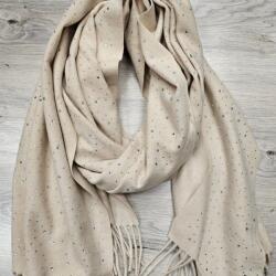  Női sál apró cirkóniákkal díszítve 66 cm x 180 cm Bézs