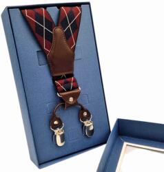  Nadrágtartó Hózentróger Chattier bordó kék rombusz B