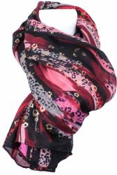  Átmeneti kendő bordó-rózsaszín mintás 85 x 190