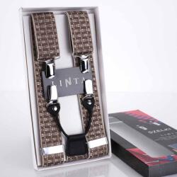  Nadrágtartó Linta 3, 7cm barna mintás