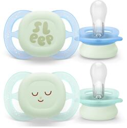 Philips Avent Sooter Nighttime Ultra start 0-2hó 2buc albastru-verde (SCF075/08)