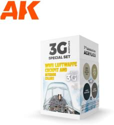 AK Interactive AIR WWII Luftwaffe Cockpit & Interior Colors akrilfesték készlet 4x 17ml (AK11722)