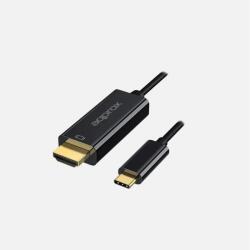 Approx USB 2.0 Type C HDMI Átalakító Fekete 1.2m APPC52 (APPC52)