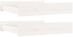 vidaXL 2 db fehér tömör fenyőfa ágyneműtartó fiók 814975 (814975)
