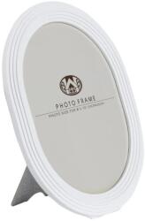 Mauro Ferretti Fehér üveg és gyanta képkeret, 25 x 2 x 30 cm, Ovally Mauro Ferreti