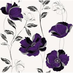 DEGRETS Tapéta DEGRETS 1274 Papír, Essays fehér-lila, Méret: 0.53m x 10.05m = 5.3 m2 (1274)