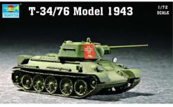 Trumpeter 1/72 T-34/76 MOD. 1943 tank modell (07208)