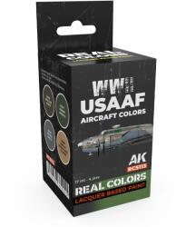 AK Interactive WWII USAAF Aircraft Colors lakk alapú festék készlet 4x 17ml (RCS113)