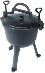 Vilde Vadászkanna, Vilde, Öntött zsinór, Lábakkal, Fedővel, 25x24, 5x29, 5 cm, 4 l, Öntöttvas, Fekete (199048)