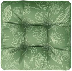 vidaXL levélmintás szövet raklappárna 60x60x12 cm 360466 (360466)