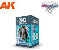 AK Interactive Wargame Color Set Blue Plasma And Blue Glowing kék fényes hatású akrilfesték készlet 4x 17ml (AK1067)