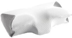 InnovaGoods Conforti nyakpárna, memóriahab, 62x36x14 cm, fehér / szürke