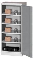 MALOW Fém műhelyszekrény, 199 x 80 x 60 cm, szÜrke/szÜrke