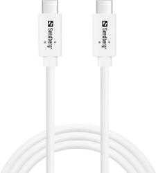 Sandberg USB 3.1 Type C Összekötő Fehér 1m 136-53 (136-53)