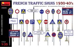 MiniArt Models 1/35 Francia közúti jelzőtáblák 1930-40 szett katonai modell kiegészítő (35645)