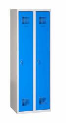 Malow Raphael hegesztett öltözőszekrény, 2 részes, hengerzár, szürke/világoskék