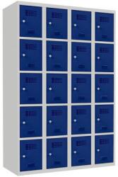 Malow Josh hegesztett öltözőszekrény, 20 box, hengerzár, szürke/sötétkék