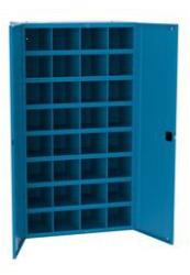 MALOW Fém műhelyszekrény osztórészekkel SFR322, 180 x 100 x 53 cm, kék