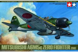 TAMIYA 1/48 Mitsubishi A6M5C Zero (Zeke) vadászgép modell (TA61027)