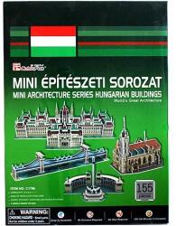 CubicFun 3D puzzle játék 155 darabos mini magyar épületek (5999883562147)