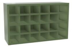 MALOW Fém műhelyszekrény osztórészekkel SFR241, 90 x 150 x 50 cm, zöld