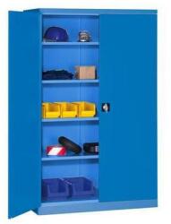 MALOW Fém műhelyszekrény, 199 x 120 x 60 cm, kék