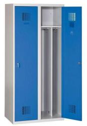 Malow Hegesztett öltözőszekrények Drake, könnyített, 2 részes, szÜrke/kék