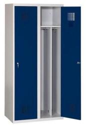 Malow Hegesztett öltözőszekrények Drake, könnyített, 2 részes, szÜrke/sötétkék