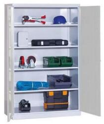 MALOW Fém műhelyszekrény, 199 x 120 x 43, 5 cm, szÜrke