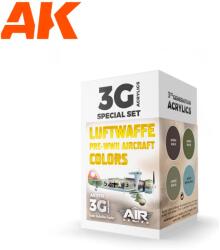 AK Interactive Luftwaffe Pre-WWII Aircraft Colors Set akrilfesték készlet 4x 17ml (AK11715)