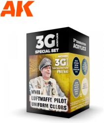 AK Interactive Figure WWII Luftwaffe Pilot Uniform Colors akrilfesték készlet 4x 17ml (AK11690)