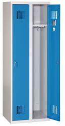 Malow Danny hegesztett öltözőszekrény, 2 részes, hárompontos zárral, szürke/sötétkék