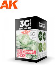 AK Interactive 4BO Russian Green modulation set akrilfesték készlet 4x 17ml (AK11639)