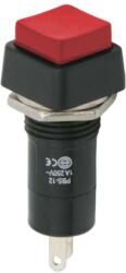 Piros Négyzet alakú Nyomógombos Kapcsoló - 10mm (GL09024PI)