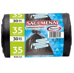 MISAVAN Szemeteszsák csomag, 35 L, 30 db, szuper ellenálló (35l/)