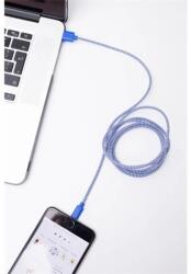 Kikkerland USB Lightning Töltő/adat Fehér-Kék 1.8m US113-BL-EU (US113-BL-EU)
