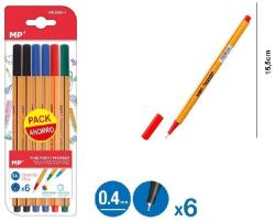 Hedo 6 db-os készlet finom vonalakhoz, Hedo, MP, 0, 4 mm, többszínű (89765)