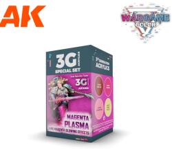 AK Interactive Wargame Color Set Magenta Plasma fénylő lila hatású akrilfesték készlet 4x 17ml (AK1068)